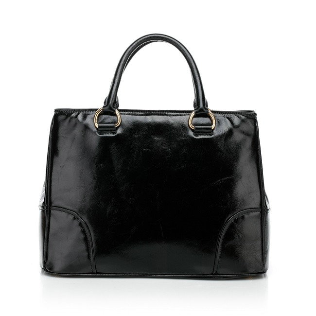 2014 Prada bright Leather Tote Bag for sale BN2533 black - Click Image to Close